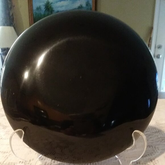 Vintage Couroc Black with Tree Inlay Plate | 1970 | Home Decor - Picture 5 of 6